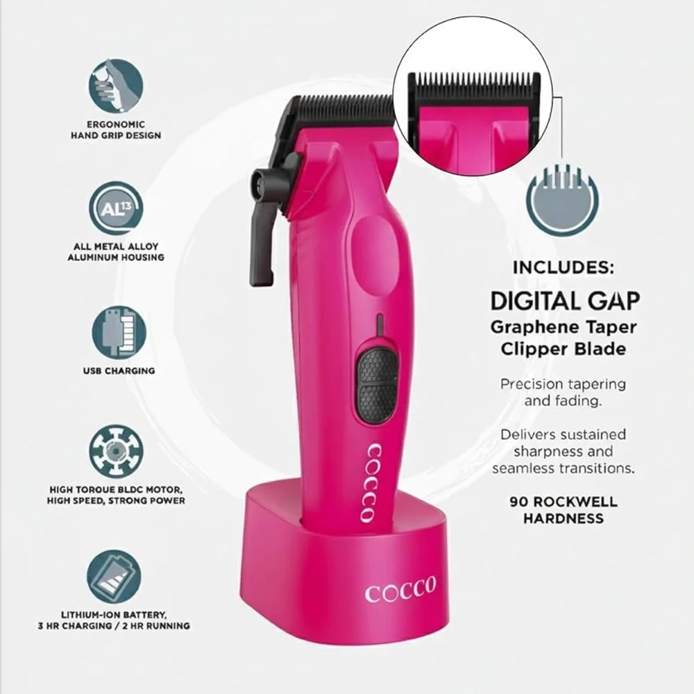 Cocco Hyper Veloce Pro Pink Hair Clippers